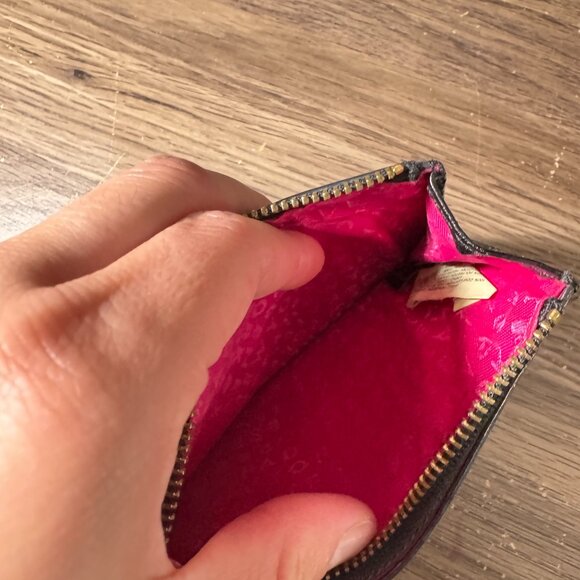 KATE SPADE Black Card Wallet Zipper Keychain - Picture 6 of 7